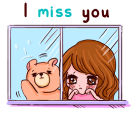 Glam Girl & Bear Boy in English sticker #10895509