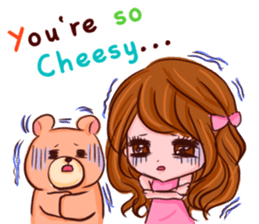 Glam Girl & Bear Boy in English sticker #10895516