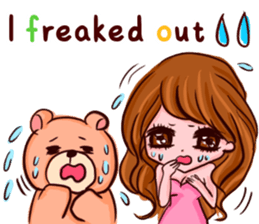 Glam Girl & Bear Boy in English sticker #10895519