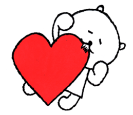 White bear boy sticker #10895763