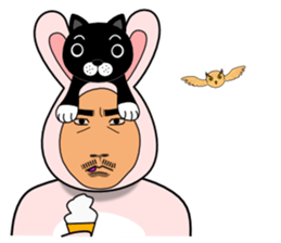 Cat & Rabbit Man sticker #10896204