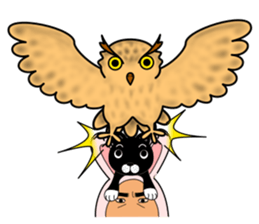 Cat & Rabbit Man sticker #10896206