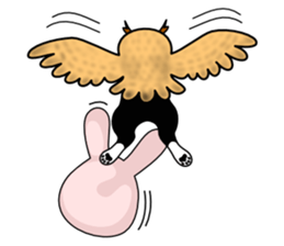 Cat & Rabbit Man sticker #10896209