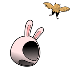 Cat & Rabbit Man sticker #10896210