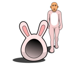 Cat & Rabbit Man sticker #10896212