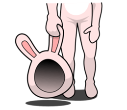 Cat & Rabbit Man sticker #10896213