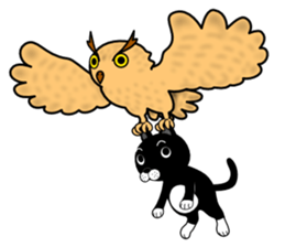 Cat & Rabbit Man sticker #10896216