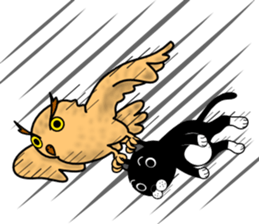 Cat & Rabbit Man sticker #10896217