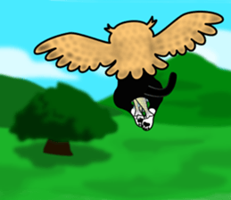 Cat & Rabbit Man sticker #10896220