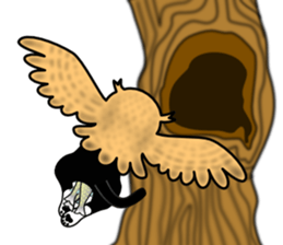 Cat & Rabbit Man sticker #10896221