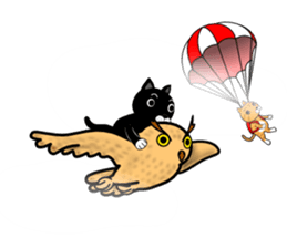 Cat & Rabbit Man sticker #10896225