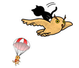 Cat & Rabbit Man sticker #10896226