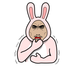 Cat & Rabbit Man sticker #10896236