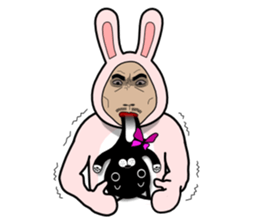 Cat & Rabbit Man sticker #10896237