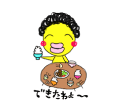 Small bird mother of the Showa sticker #10897942