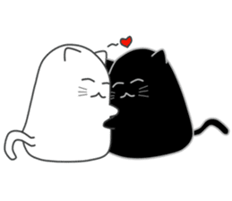 My life is black and white cat sticker #10897977