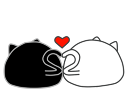 My life is black and white cat sticker #10898015