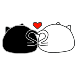 My life is black and white cat sticker #10898015