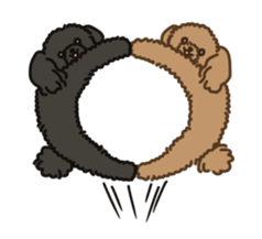 Fluffy Poodle Life sticker #10898216