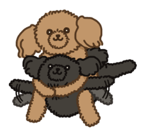 Fluffy Poodle Life sticker #10898219