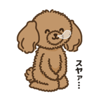 Fluffy Poodle Life sticker #10898222