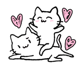kawaii love cat sticker #10899581