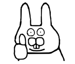 Rabbit to a little angry sticker #10900536