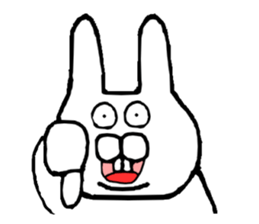 Rabbit to a little angry sticker #10900537