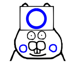 Rabbit to a little angry sticker #10900538