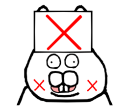 Rabbit to a little angry sticker #10900539