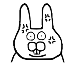 Rabbit to a little angry sticker #10900545
