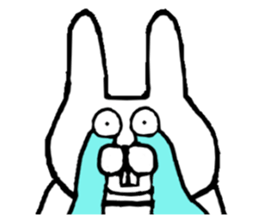 Rabbit to a little angry sticker #10900546