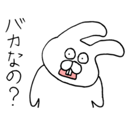 Rabbit to a little angry sticker #10900552