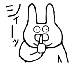 Rabbit to a little angry sticker #10900554