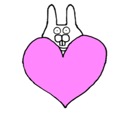 Rabbit to a little angry sticker #10900562