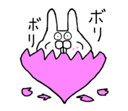 Rabbit to a little angry sticker #10900563