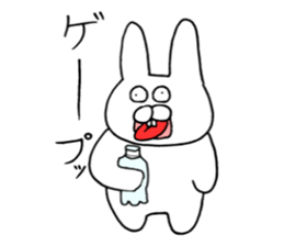 Rabbit to a little angry sticker #10900569