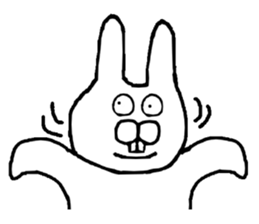 Rabbit to a little angry sticker #10900571