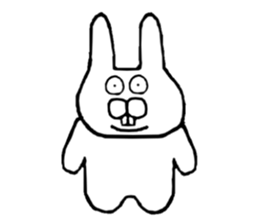 Rabbit to a little angry sticker #10900572