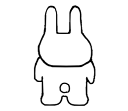 Rabbit to a little angry sticker #10900573