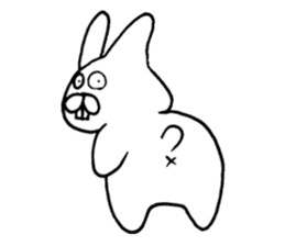 Rabbit to a little angry sticker #10900574