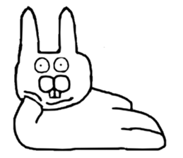 Rabbit to a little angry sticker #10900575