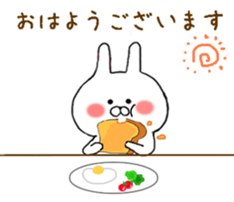 Happily use basic set of Chibi Rabbit sticker #10901616