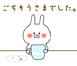 Happily use basic set of Chibi Rabbit sticker #10901617