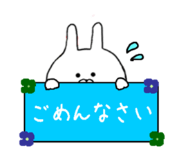 Happily use basic set of Chibi Rabbit sticker #10901627