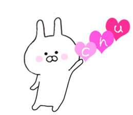 Happily use basic set of Chibi Rabbit sticker #10901639