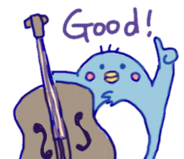 Jazzy penguin sticker #10901947