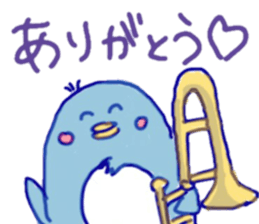 Jazzy penguin sticker #10901958