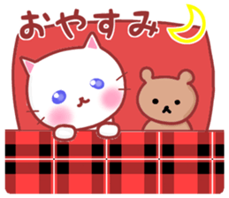 A cat and rabbit sticker #10902786