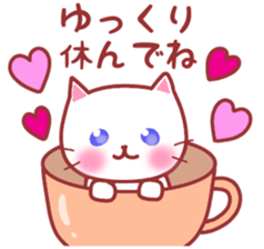 A cat and rabbit sticker #10902791